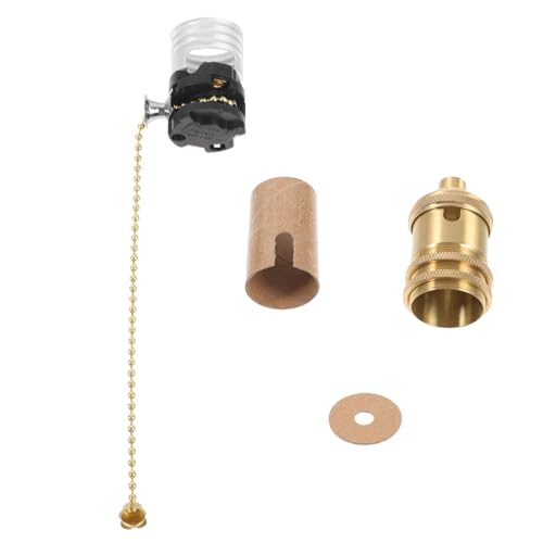 HOMSFOU Zugkette Lampenfassung Vintage-Messing E27 Einschraubbare Lampenfassung Hängelampenhalter Für Tisch-Stehlampen HOMSFOU Zugkette Lampenfassung Vintage-Messing E27 Einschraubbare Lampenfassung Hängelampenhalter Für Tisch-Stehlampen von HOMSFOU