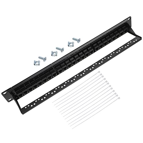 Netzwerk-verteilerrahmen Ungeschirmtes Patchfeld Horizontale Rackmontage Rackmount Für Patchpanel Modul-Rack-Montage Wandhalterung Netzversorgung Koppler Gestellmontage Plastik von HOMSFOU