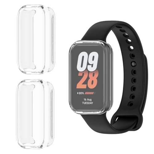 HOMTERN 3er-Pack Schutzhüllen für Xiaomi Band 8 Active und Redmi Band 2, Flexible TPU-Schutzhülle, stoßfest, Kratzfest, transparent, 3 Stück HOMTERN 3er-Pack Schutzhüllen für Xiaomi Band 8 Active und Redmi Band 2, Flexible TPU-Schutzhülle, stoßfest, Kratzfest, transparent, 3 Stück von HOMTERN