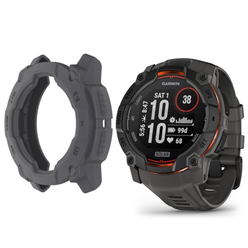HOMTERN Gary Schutzhülle für Garmin Instinct 3 AMOLED 50 mm und Instinct 3 Solar 50 mm, flexible Silikon-Schutzhülle, stoßfest, kratzfest, sturzsicher HOMTERN Gary Schutzhülle für Garmin Instinct 3 AMOLED 50 mm und Instinct 3 Solar 50 mm, flexible Silikon-Schutzhülle, stoßfest, kratzfest, sturzsicher von HOMTERN