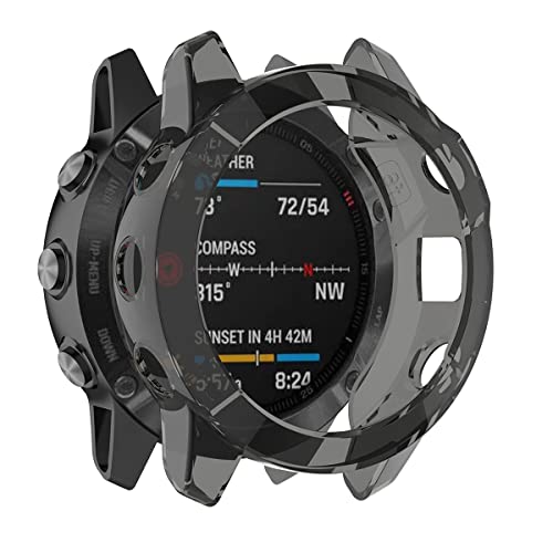 HOMTERN Hüllen kompatibel mit Garmin Fenix 6X und Fenix 6X Pro Hülle, flexible TPU-Schutzhülle, stoßfest, kratzfest von HOMTERN