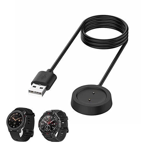 HOMTERN Ladegerät, kompatibel mit Amazfit T-Rex/GTS/GTR 42 mm/GTR 47 mm, 1 m USB-Ladekabel, Ständer, stabiles und sicheres Ladegerät, Ersatz-Smartwatch-Zubehör von HOMTERN