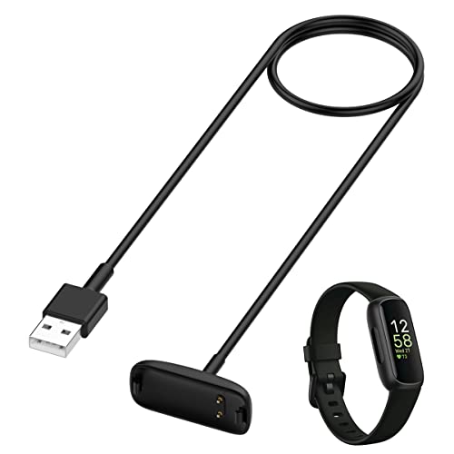 HOMTERN Ladegerät nur kompatibel mit Fitbit Inspire 3 USB-Ladekabel Ständer, Ladegerät für inspire3 Ersatz-Smartwatch-Zubehör 100 cm von HOMTERN