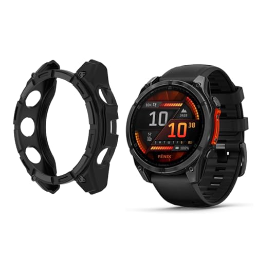 HOMTERN Schutzhülle für Garmin Fenix 8, 47 mm, AMOLED oder Solar-Saphir, flexible Silikon-Schutzhülle, stoßfest, kratzfest, sturzsicher, 47 mm AMOLED HOMTERN Schutzhülle für Garmin Fenix 8, 47 mm, AMOLED oder Solar-Saphir, flexible Silikon-Schutzhülle, stoßfest, kratzfest, sturzsicher, 47 mm AMOLED von HOMTERN