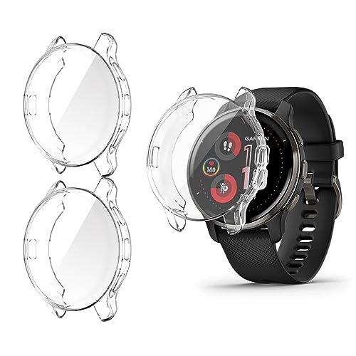 HOMTERN Schutzhülle für Garmin Venu 2 Plus, weiches TPU, leicht, sturzsicher, kratzfest, flexibler Bildschirm, vollständig abgedeckt, 2 Stück, transparent HOMTERN Schutzhülle für Garmin Venu 2 Plus, weiches TPU, leicht, sturzsicher, kratzfest, flexibler Bildschirm, vollständig abgedeckt, 2 Stück, transparent von HOMTERN