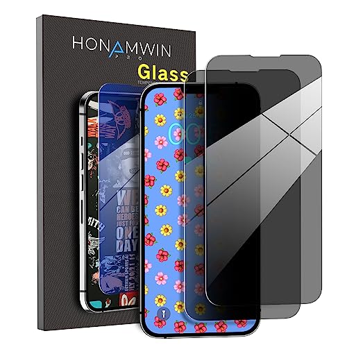 HONAMWINPRO Displayschutzfolie kompatibel mit iPhone 12 Mini, Anti-Spionage-Glas (kratzfest, stoßfest, Anti-Fingerabdruck), iPhone 12 Mini Displayschutzfolie (2 Stück) von HONAMWINPRO