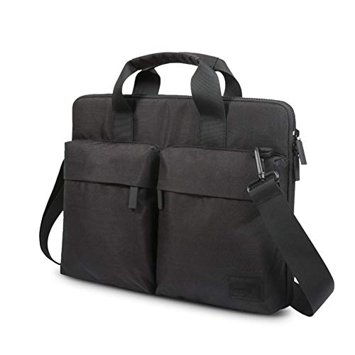 12-15.6 Zoll Laptoptasche Aktentaschen Handtasche Tragetasche Schulter Tasche Notebooktasche Laptop Sleeve Laptop hülle Schwarz 13.3"(36x3x26.5cm) von HONGBI
