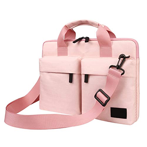 HONGBI 12-15.6 Zoll Laptoptasche Aktentaschen Handtasche Tragetasche Schulter Tasche Notebooktasche Laptop Sleeve Laptop hülle Pink 12"(33x3x22cm) von HONGBI