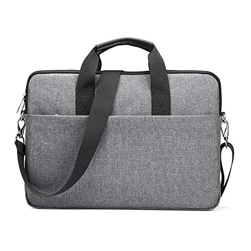 HONGBI 15.5 Zoll Laptop Tasche,Business Aktentasche Umhängetasche Multi-funktionale Erweiterbare Computer Schultertaschen Mit Schultergurt Grau 15.5"(39x3x28cm) von HONGBI