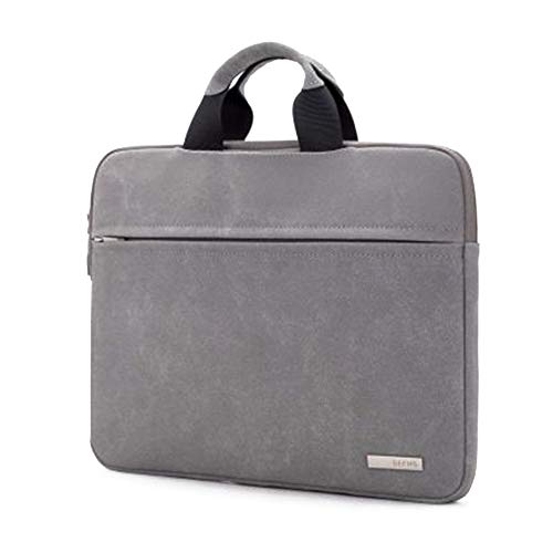 HONGBI Laptop Tasche Handtasche Notebook Hülle Sleeve Aktentasche Wasserdichtem für iPad Pro/MacBook Air/MacBook Pro/Surface Pro 6/Samsung Grau2 12" von HONGBI