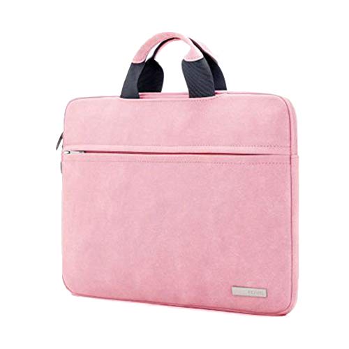 HONGBI Laptop Tasche Handtasche Notebook Hülle Sleeve Aktentasche Wasserdichtem für iPad Pro/MacBook Air/MacBook Pro/Surface Pro 6/Samsung Pink 12" von HONGBI