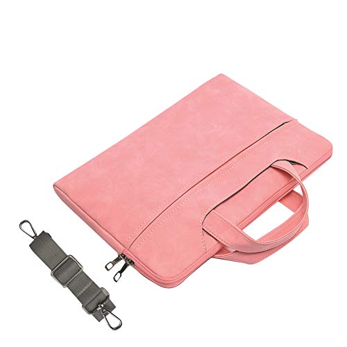 HONGBI Tasche Sleeve Hülle Kompatibel mit 13-15 Zoll Laptop,MacBook Air/Pro,Laptoptasche Kasten mit Zusätzlichem Stauraum Polyester Tasche Pink(kein Geldbeutel) 13" von HONGBI