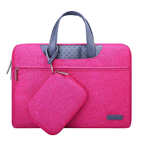 Rucksack Messenger Bag Umhängetasche Laptop Tasche Handtasche Business Aktentasche Reise Rucksack Passend für 12-15.6 Zoll Laptop Rot 12" von HONGBI