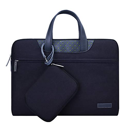 Rucksack Messenger Bag Umhängetasche Laptop Tasche Handtasche Business Aktentasche Reise Rucksack Passend für 12-15.6 Zoll Laptop Schwarz 12" von HONGBI