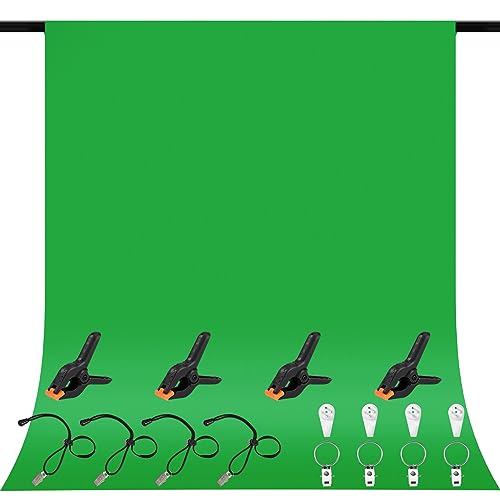 Green Screen Backdrop 2x3m Grüner Fotohintergrund mit Hintergrundclip und Hintergrundklemmen für Fotostudio Studiofotografie Modefotografie Videoaufnahme Hintergrundsystem von HONGXIN-SHOP