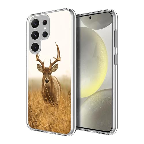 HONGZAOQIYE Mode Hülle für Samsung Galaxy S24 Ultra, Camouflage Hirsch Stoßfestes Design Muster Dünn Weich Schutzhülle Klar Case von HONGZAOQIYE