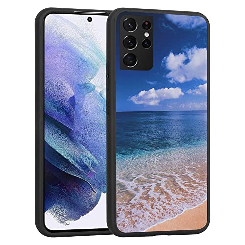 Kompatibel mit Samsung Galaxy S20 FE Hülle, Ästhetischer Sommer Strand Blau Meer und Himmel Samsung Hülle für Frauen Mädchen Männer Junge, TPU Stoßfest Trendy Cool Case von HONGZAOQIYE