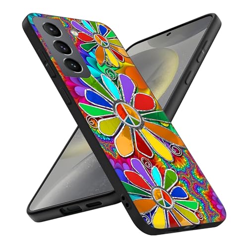 Kompatibel mit Samsung Galaxy S24 Hülle, bunte Hippie-Blume, schmale Passform, weiches TPU, stoßfest, Geschenk für Frauen und Mädchen Kompatibel mit Samsung Galaxy S24 Hülle, bunte Hippie-Blume, schmale Passform, weiches TPU, stoßfest, Geschenk für Frauen und Mädchen von HONGZAOQIYE