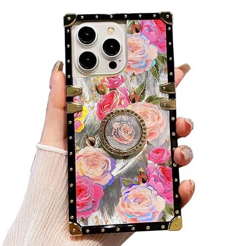 HONHULEE Für Huawei P30 Hülle mit Bling Diamant Ring Ständer für Frauen Verstärkte Ecken Outdoor Stoßfest Schützhülle für Huawei P30 - Blume HONHULEE Für Huawei P30 Hülle mit Bling Diamant Ring Ständer für Frauen Verstärkte Ecken Outdoor Stoßfest Schützhülle für Huawei P30 - Blume von HONHULEE