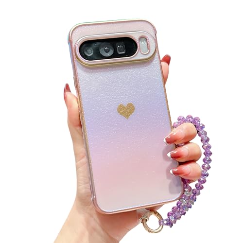 HONHULEE Handyhülle für Google Pixel 9A Hülle mit Kristal Chain Schutzhülle Ultra Dünne Schutz Case Cover Stoßfeste Slim Hülle für Google Pixel 9A mit Muster Motiv Herz - Lila HONHULEE Handyhülle für Google Pixel 9A Hülle mit Kristal Chain Schutzhülle Ultra Dünne Schutz Case Cover Stoßfeste Slim Hülle für Google Pixel 9A mit Muster Motiv Herz - Lila von HONHULEE