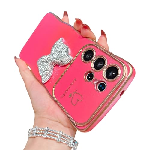 HONHULEE Handyhülle für Samsung Galaxy S23 Plus Hülle Diamant Bow Liebesherz Schutzhülle Wellen Lockige Silikon Case mit erhoben Kameraschutz für Samsung Galaxy S23 Plus - Rot HONHULEE Handyhülle für Samsung Galaxy S23 Plus Hülle Diamant Bow Liebesherz Schutzhülle Wellen Lockige Silikon Case mit erhoben Kameraschutz für Samsung Galaxy S23 Plus - Rot von HONHULEE