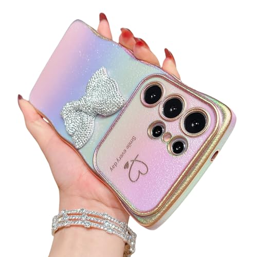 HONHULEE Handyhülle für Samsung Galaxy S24 FE Hülle Diamant Bow Liebesherz Schutzhülle Wellen Lockige Silikon Case mit erhoben Kameraschutz für Samsung Galaxy S24 FE - Lila HONHULEE Handyhülle für Samsung Galaxy S24 FE Hülle Diamant Bow Liebesherz Schutzhülle Wellen Lockige Silikon Case mit erhoben Kameraschutz für Samsung Galaxy S24 FE - Lila von HONHULEE