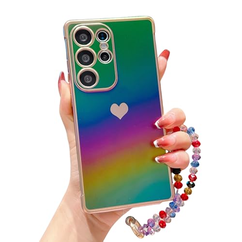 HONHULEE Handyhülle für Samsung Galaxy S25 Edge Hülle mit Kristal Chain Schutzhülle Ultra Dünne Schutz Case Cover Stoßfeste Slim Hülle für Samsung Galaxy S25 Edge mit Muster Motiv Herz - Bunt HONHULEE Handyhülle für Samsung Galaxy S25 Edge Hülle mit Kristal Chain Schutzhülle Ultra Dünne Schutz Case Cover Stoßfeste Slim Hülle für Samsung Galaxy S25 Edge mit Muster Motiv Herz - Bunt von HONHULEE