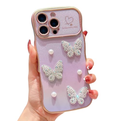 HONHULEE Handyhülle für iPhone 11 Hülle Perlen Schmetterling Liebesherz Schutzhülle Weiche Plattierung Abdeckung Wellen Lockige Silikon Case mit erhoben Kameraschutz für iPhone 11 - Lila HONHULEE Handyhülle für iPhone 11 Hülle Perlen Schmetterling Liebesherz Schutzhülle Weiche Plattierung Abdeckung Wellen Lockige Silikon Case mit erhoben Kameraschutz für iPhone 11 - Lila von HONHULEE