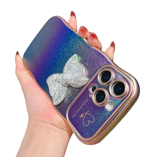 HONHULEE Handyhülle für iPhone 13 Hülle Diamant Bow Liebesherz Schutzhülle Weiche Plattierung Abdeckung Wellen Lockige Silikon Case mit erhoben Kameraschutz für iPhone 13 - Bunt HONHULEE Handyhülle für iPhone 13 Hülle Diamant Bow Liebesherz Schutzhülle Weiche Plattierung Abdeckung Wellen Lockige Silikon Case mit erhoben Kameraschutz für iPhone 13 - Bunt von HONHULEE