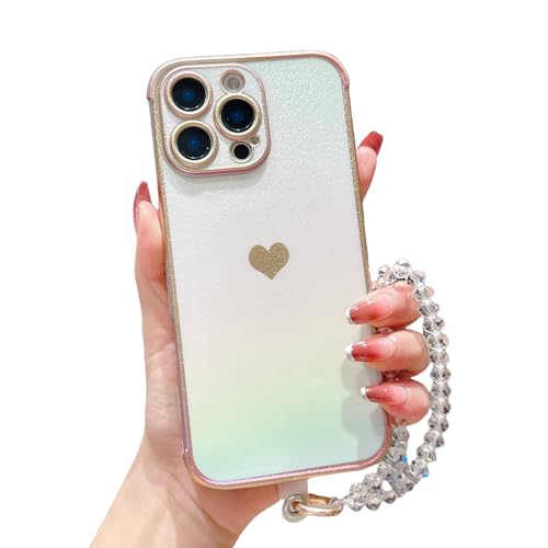 HONHULEE Handyhülle für iPhone 14 Hülle mit Kristal Chain Schutzhülle Ultra Dünne Schutz Case Cover Stoßfeste Slim Hülle für iPhone 14 mit Muster Motiv Herz - Weiß HONHULEE Handyhülle für iPhone 14 Hülle mit Kristal Chain Schutzhülle Ultra Dünne Schutz Case Cover Stoßfeste Slim Hülle für iPhone 14 mit Muster Motiv Herz - Weiß von HONHULEE