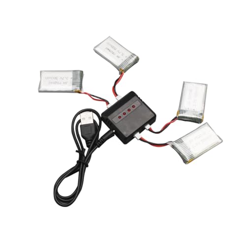 HONITANO 4 Stück Charger X5c Lipo-akku 3,7 v Lipo-akku Ladegerät X5c Silver HONITANO 4 Stück Charger X5c Lipo-akku 3,7 v Lipo-akku Ladegerät X5c Silver von HONITANO