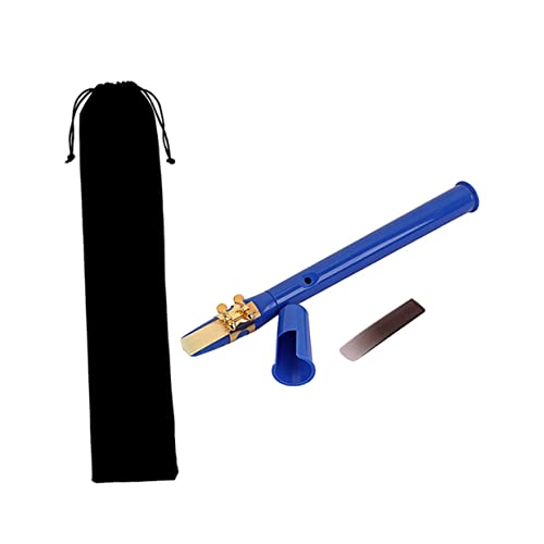 HONITANO Mini-Saxophon saxophon zubehör mini saxophon Blaues Saxophon Handgemachtes Saxophon Holzblassinstrument Tragbares Saxophon Taschensaxophon Blue von HONITANO