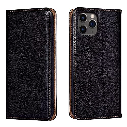 HONLEN Hülle Kompatibel für iPhone 11 Pro Handyhülle, (5.8" Inches) Magnetische Brieftasche Leder Case mit Stand und 2 Kartenfach Cover - Schwarz von HONLEN