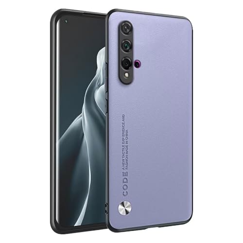 HONLEN Hülle für Huawei Nova 5T / Honor 20 (6.26" Inches) Business Telefonhülle aus Leder mit Rückseite, Helles Lila von HONLEN