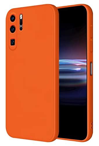 HONLEN Hülle für Huawei P30 Pro / P30 Pro New Edition Schutzhülle Case, (6.47" Inches) Liquid TPU Silicone Handyhülle mit Fallschutz Silikon Cover Orange von HONLEN