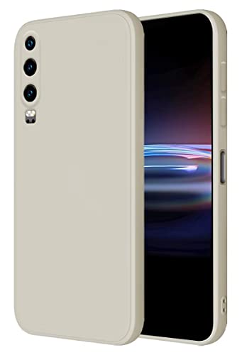 HONLEN Hülle für Huawei P30 Schutzhülle Case, (6.1" Inches) Liquid TPU Silicone Handyhülle mit Fallschutz Silikon Cover Altweiß von HONLEN