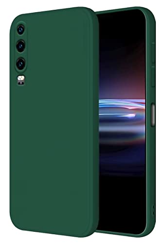 HONLEN Hülle für Huawei P30 Schutzhülle Case, (6.1" Inches) Liquid TPU Silicone Handyhülle mit Fallschutz Silikon Cover Dunkelgrün von HONLEN