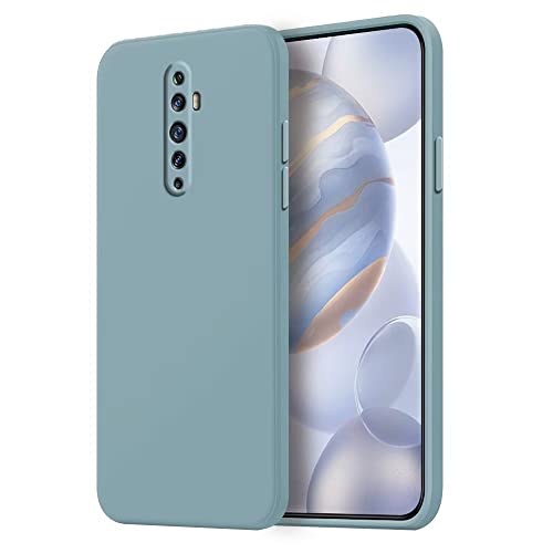 HONLEN Hülle für Oppo Reno 2Z Schutzhülle Case, 6.53" Inches Liquid TPU Silicone Handyhülle mit Fallschutz, Kratzfest und rutschfest Silikon Cover Rauchblau von HONLEN