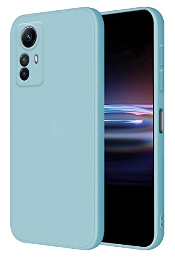 HONLEN Hülle für Redmi Note 12S Schutzhülle Case, (6.43" Inches) Liquid TPU Silicone Handyhülle mit Fallschutz Silikon Cover Hellblau von HONLEN