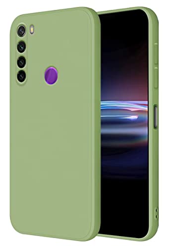 HONLEN Hülle für Redmi Note 8 / Note 8 2021 Schutzhülle Case, (6.3" Inches) Liquid TPU Silicone Handyhülle mit Fallschutz Silikon Cover Matcha-Grün von HONLEN