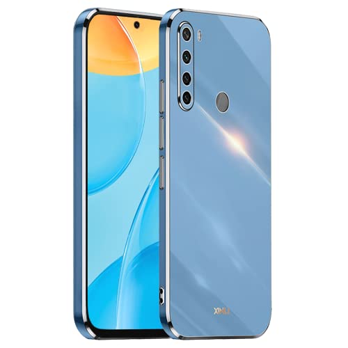 HONLEN Hülle für Redmi Note 8T (6.3" Inches), Weiche Silikon-TPU-Hülle, Galvanisiertes Rahmendesign - Navy Blau von HONLEN