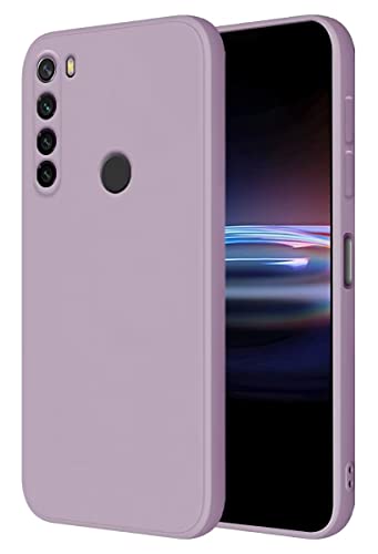 HONLEN Hülle für Redmi Note 8T Schutzhülle Case, (6.3" Inches) Liquid TPU Silicone Handyhülle mit Fallschutz Silikon Cover Gras lila von HONLEN