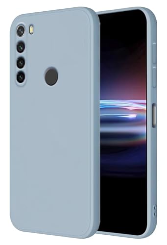 HONLEN Hülle für Redmi Note 8T Schutzhülle Case, (6.3" Inches) Liquid TPU Silicone Handyhülle mit Fallschutz Silikon Cover Rauchblau von HONLEN