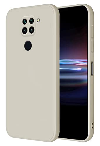 HONLEN Hülle für Redmi Note 9 (4G) Schutzhülle Case, (6.53" Inches) Liquid TPU Silicone Handyhülle mit Fallschutz Silikon Cover Altweiß von HONLEN