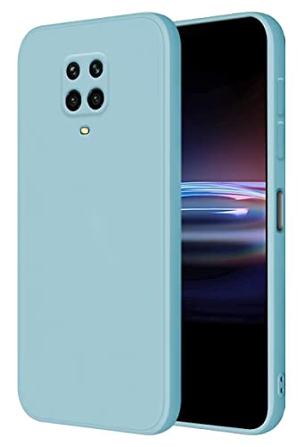 HONLEN Hülle für Redmi Note 9S / Note 9 Pro Schutzhülle Case, (6.67" Inches) Liquid TPU Silicone Handyhülle mit Fallschutz Silikon Cover Hellblau von HONLEN