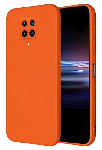 HONLEN Hülle für Redmi Note 9S / Note 9 Pro Schutzhülle Case, (6.67" Inches) Liquid TPU Silicone Handyhülle mit Fallschutz Silikon Cover Orange von HONLEN