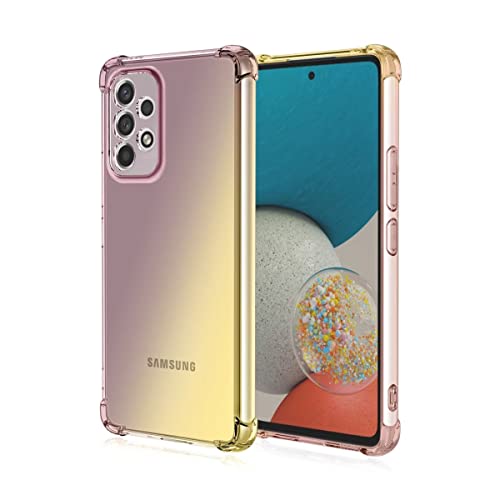 HONLEN Hülle für Samsung Galaxy A33 5G Case, Transparent Farbverlauf Design TPU Silicone Handyhülle, Verstärkung mit Vier Ecken, Fallschutz, Kratzfest Schutz Cover von HONLEN
