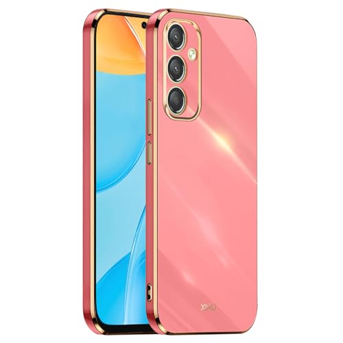 HONLEN Hülle für Samsung Galaxy A35 5G (6.5" Inches), Weiche Silikon-TPU-Hülle, Galvanisiertes Rahmendesign - Rot von HONLEN