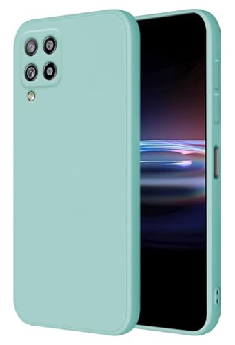 HONLEN Hülle für Samsung Galaxy A42 5G Schutzhülle Case, (6.6" Inches) Liquid TPU Silicone Handyhülle mit Fallschutz Silikon Cover Helles Cyan von HONLEN