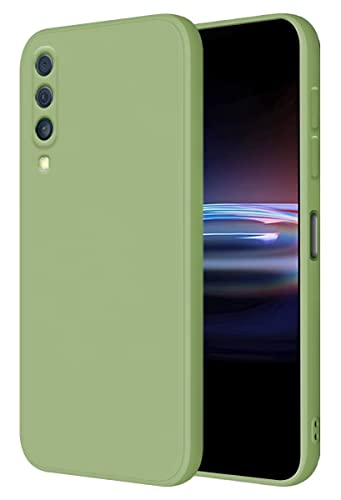 HONLEN Hülle für Samsung Galaxy A50 Schutzhülle Case, (6.4" Inches) Liquid TPU Silicone Handyhülle mit Fallschutz Silikon Cover Matcha-Grün von HONLEN